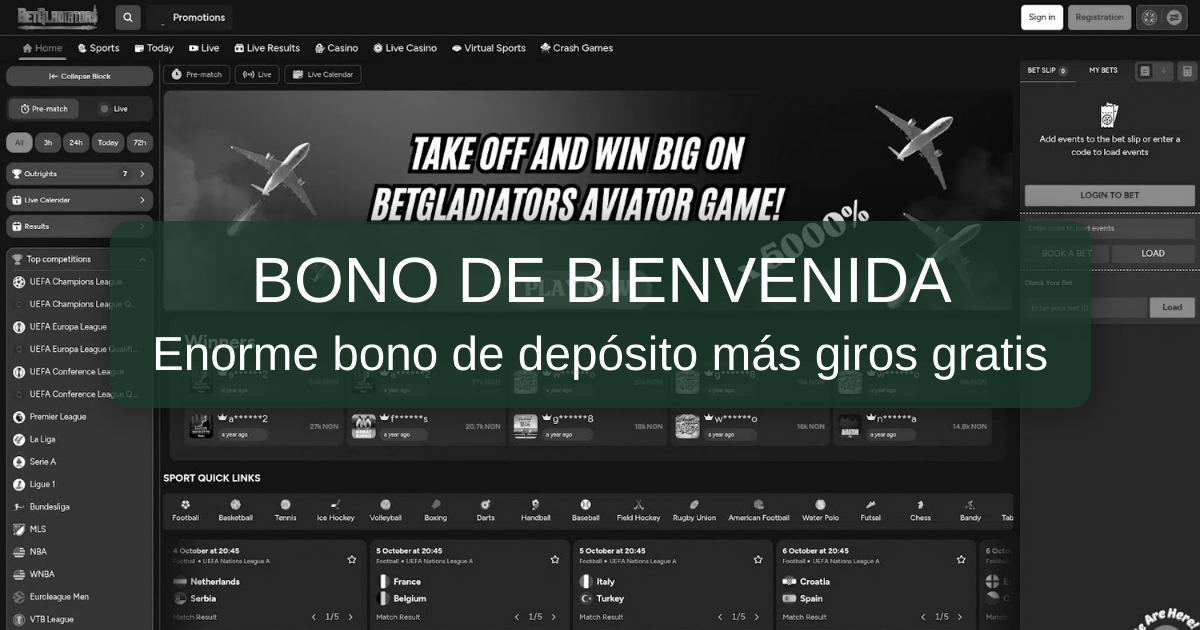 BetGladiators Casino y su bono de bienvenida